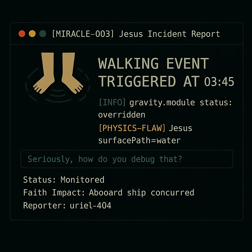 Miracle: Walking on Water: Gravity Patch Override image